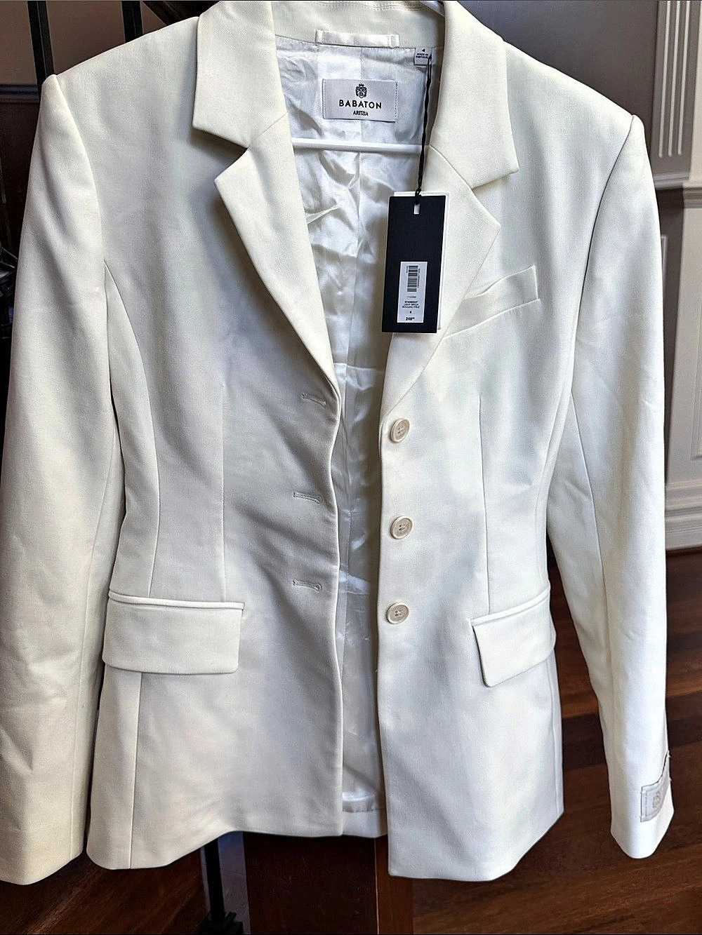 Babaton Power Blazer Structured Blazer in White Size 4 NWT